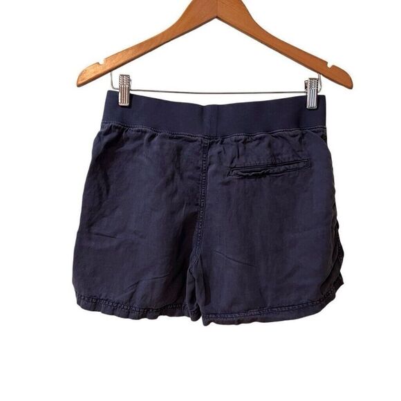 FAHERTY Womens Arlie Blue Shorts Size Small Organic Cotton Linen Blend - Picture 2 of 9
